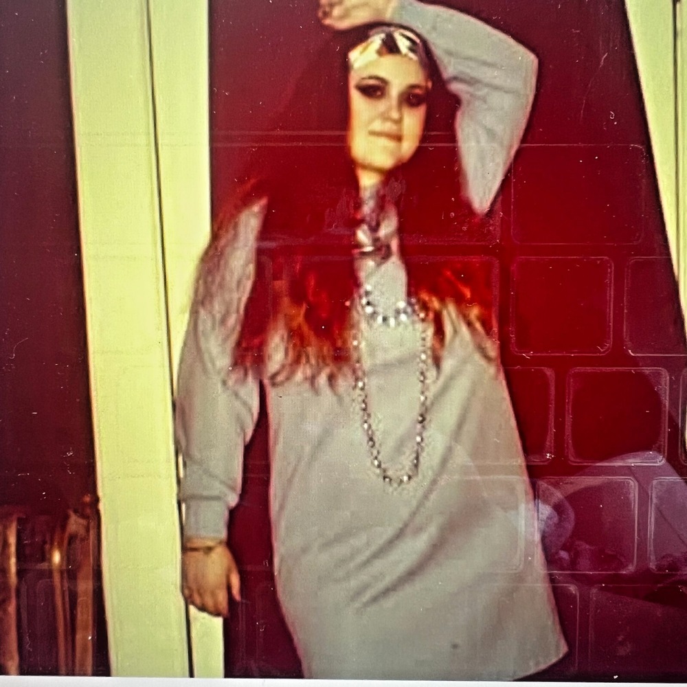 Vintage Blue Long Sleeve Dress Costume Basic –‎ L/XL